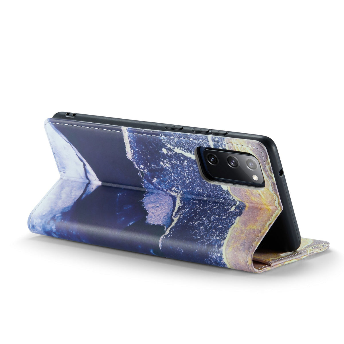 Samsung Galaxy A53 5G Hoesje - Blue Sodalite - Marmer Portemonnee Bookcase