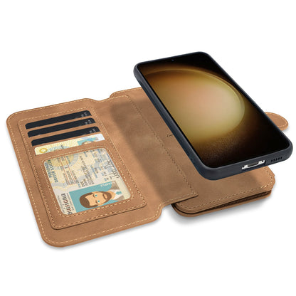 Samsung Galaxy A15 5G Hoesje - Sienna Brown - Luxe Bookcase met Rits
