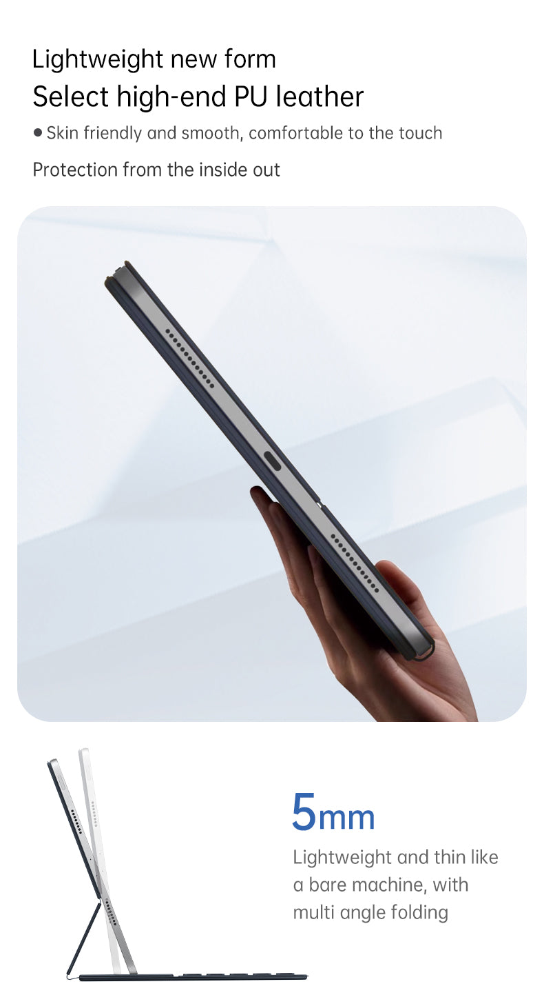 iPad Air 13 inch (2024/2025) - Grijs - Keyboard Case