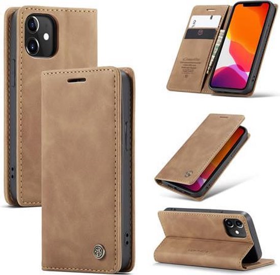 Apple iPhone 12 Mini Hülle - Sienna Brown - Schlanke Klapphülle mit Kartenfach