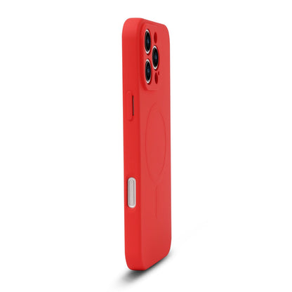 Apple iPhone 16 Pro Max Hoesje - Rood - Liquid Siliconen MagSafe Back Cover