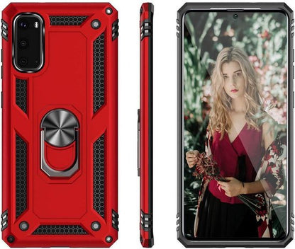 Samsung Galaxy S20 Hülle - Rot - Armor-Ständer-Backcover