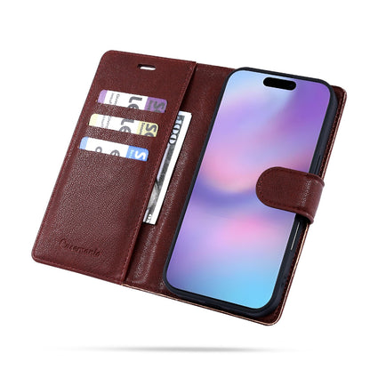 Apple iPhone 17 Pro Hoesje - Burgundy Red - 2 in 1 MagSafe Bookcase