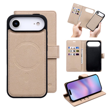 Apple iPhone Air Hoesje - Soft Beige - 2 in 1 MagSafe Bookcase