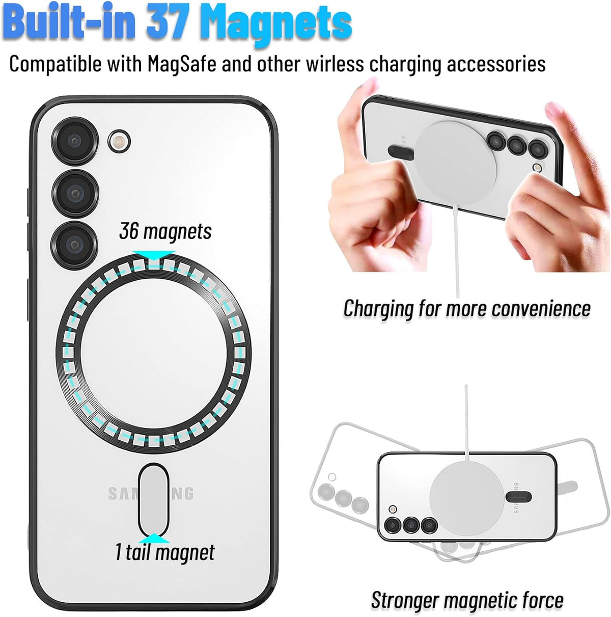 Samsung Galaxy S24 Hoesje - Zwart - Siliconen MagSafe Back Cover