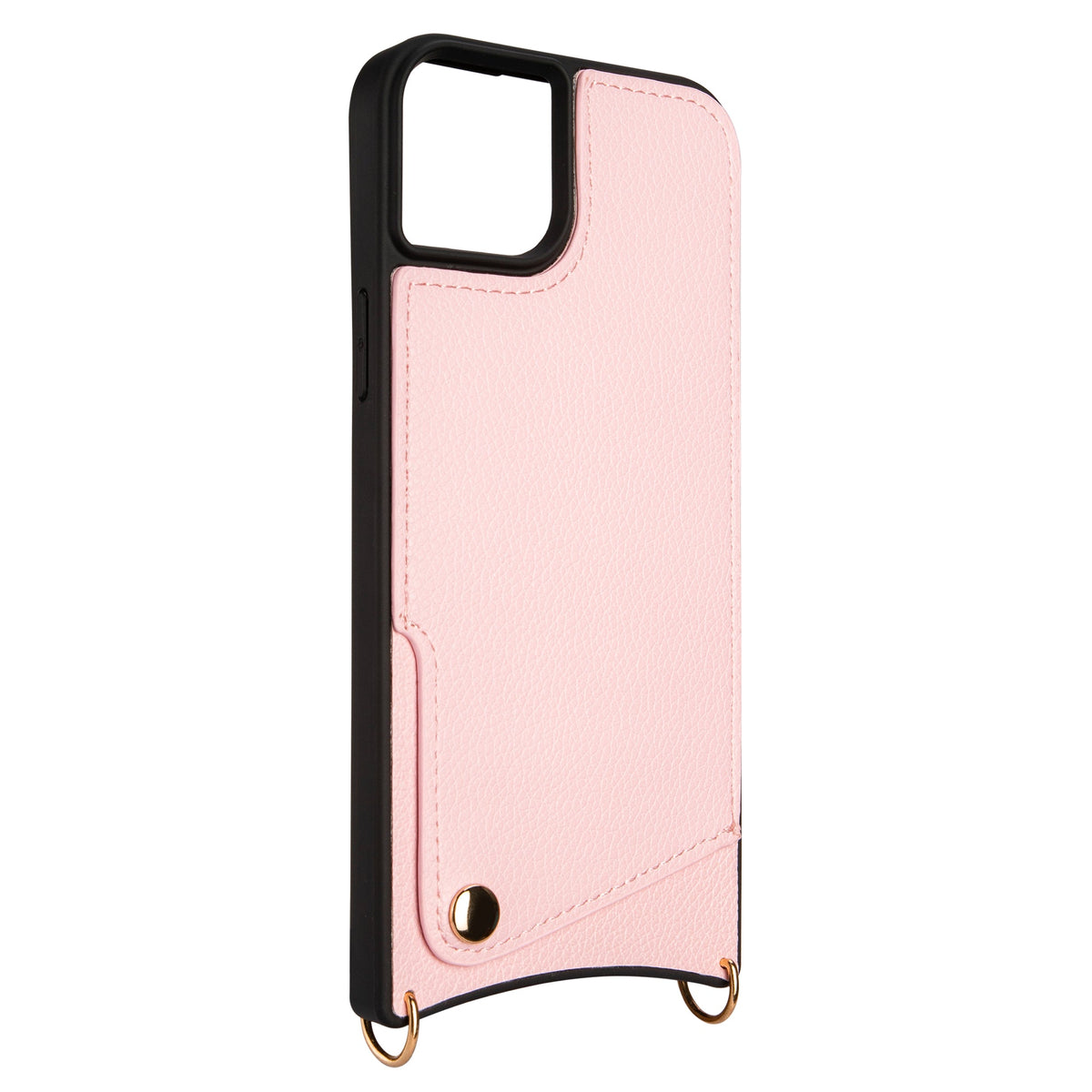 Apple iPhone 15 Plus Hoesje - Roze - Back Cover met Pols Bandje en Telefoonkoord