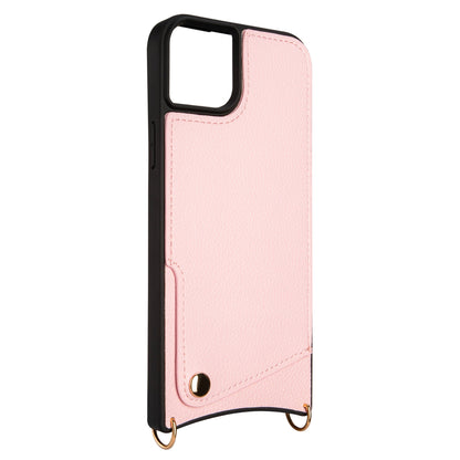 iPhone 15 Hoesje - Roze - Case Back Cover met Telefoonkoord