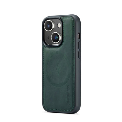 Apple iPhone 15 Plus Hülle - Emerald Green - Echtleder-2-in-1-MagSafe-Klapphülle mit Kartenfach