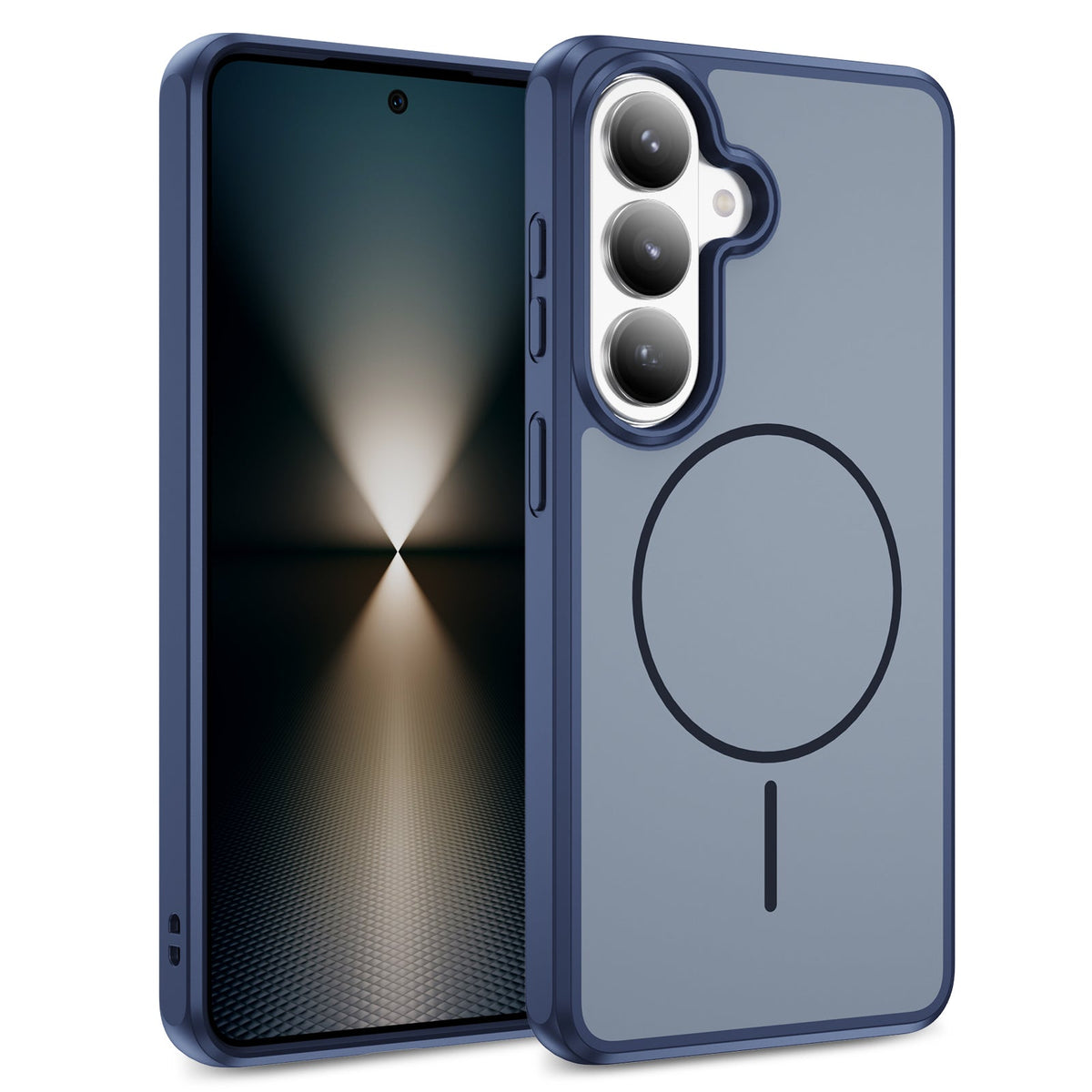 Samsung Galaxy A57 Case - Dark Blue - Magnetic Matte Silicone MagSafe Back Cover