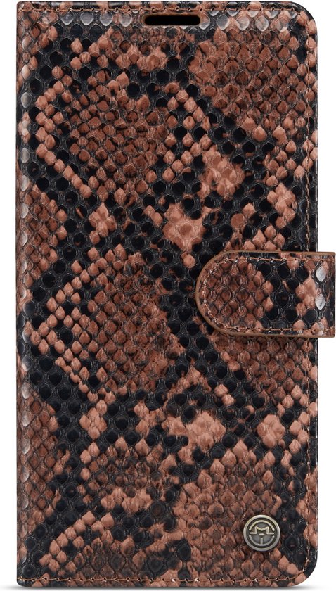 Apple iPhone 13 Pro Max Hoesje - Bruin - Slangen Bookcase