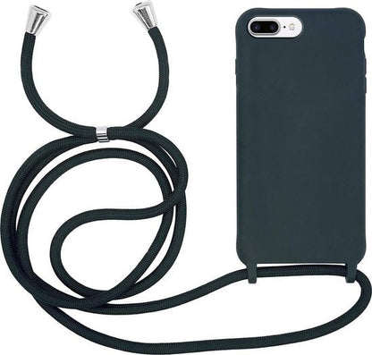 Apple iPhone 7 Plus Hülle - Grün - Silikon-Backcover mit Handykette