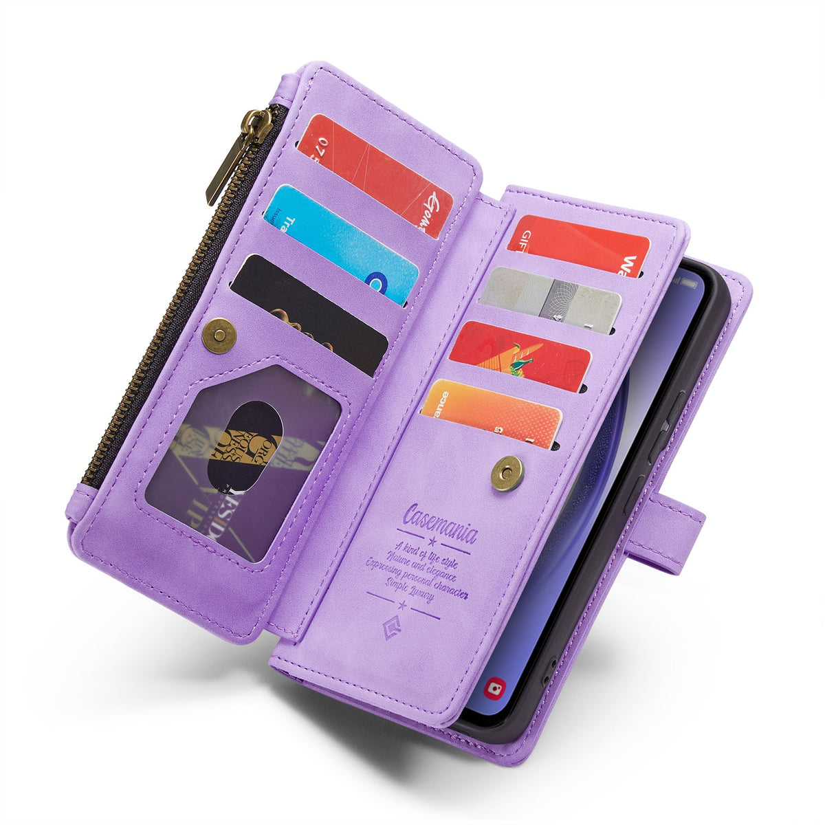 Samsung Galaxy A54 Hoesje - Bright Lila - Luxe Bookcase met Rits