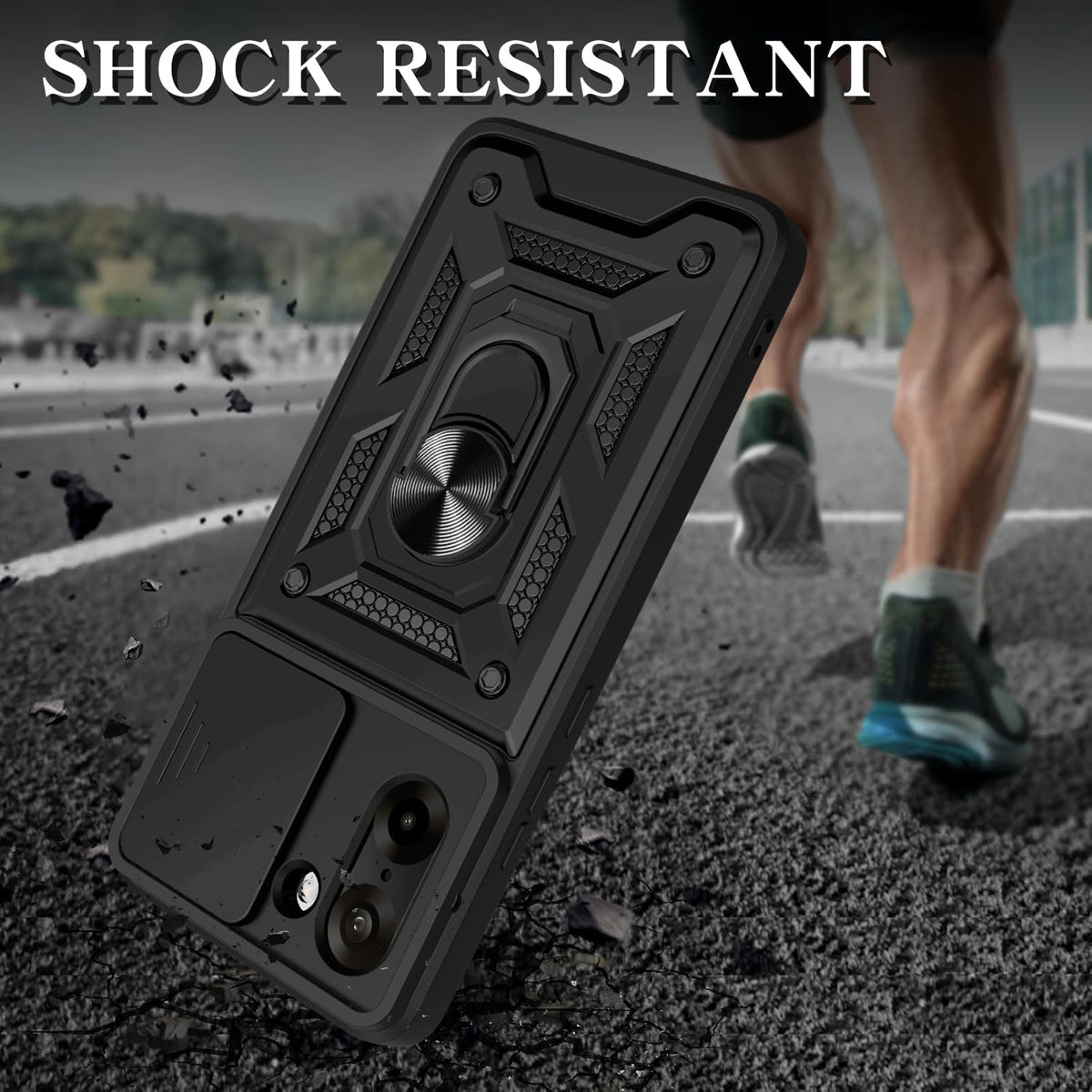 OnePlus Nord CE5 Hoesje - Zwart - Armor Kickstand Back Cover