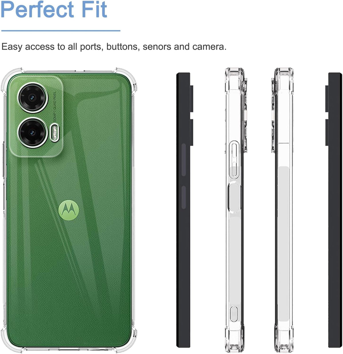 Motorola Moto G35 Case - Clear - Shockproof Back Cover