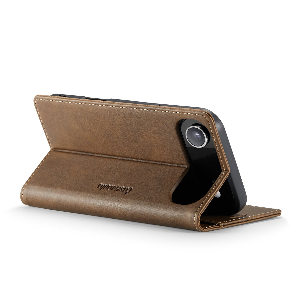 Apple iPhone Air Hoesje - Cedar Brown - Kunstleer Portemonnee Bookcase