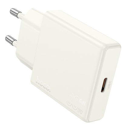 Hoco 30W USB-C Schnellladegerät mit USB-C-Kabel 1m - Weiß