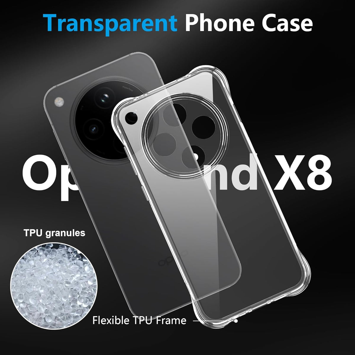 Oppo Find X8 Hoesje - Transparant - Anti-Shock Back Cover