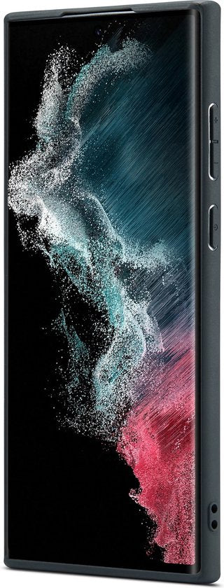 Samsung Galaxy S22 Ultra Hoesje - Charcoal Gray - Back Cover met Pasjeshouder