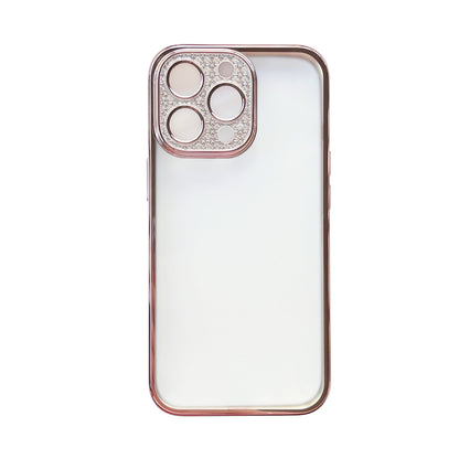 Apple iPhone 12 Pro Hoesje - Roze - Glitter Back Cover