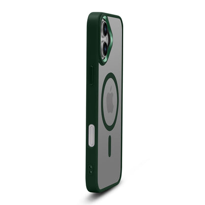 Apple iPhone 16 Hülle - Grün - MagSafe Backcover mit Color Frame