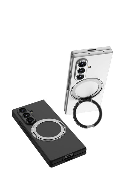 Coque Samsung Galaxy Z Fold8 / Fold 7 - Noir - Étui MagSafe avec anneau de maintien et protection d'écran intégrée
