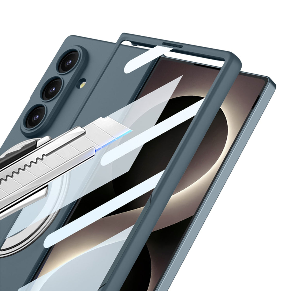 Samsung Galaxy Z Fold8 Ultra Hoesje - Goud - Ringhouder Magsafe Cover met Ingebouwde Screenprotector