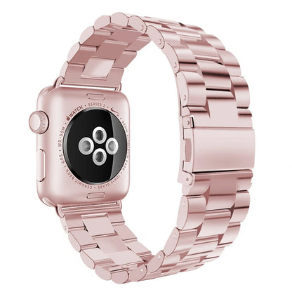 Apple Watch Bandje 38/40/41/42 mm - RVS Metalen Schakelband - Rosegoud