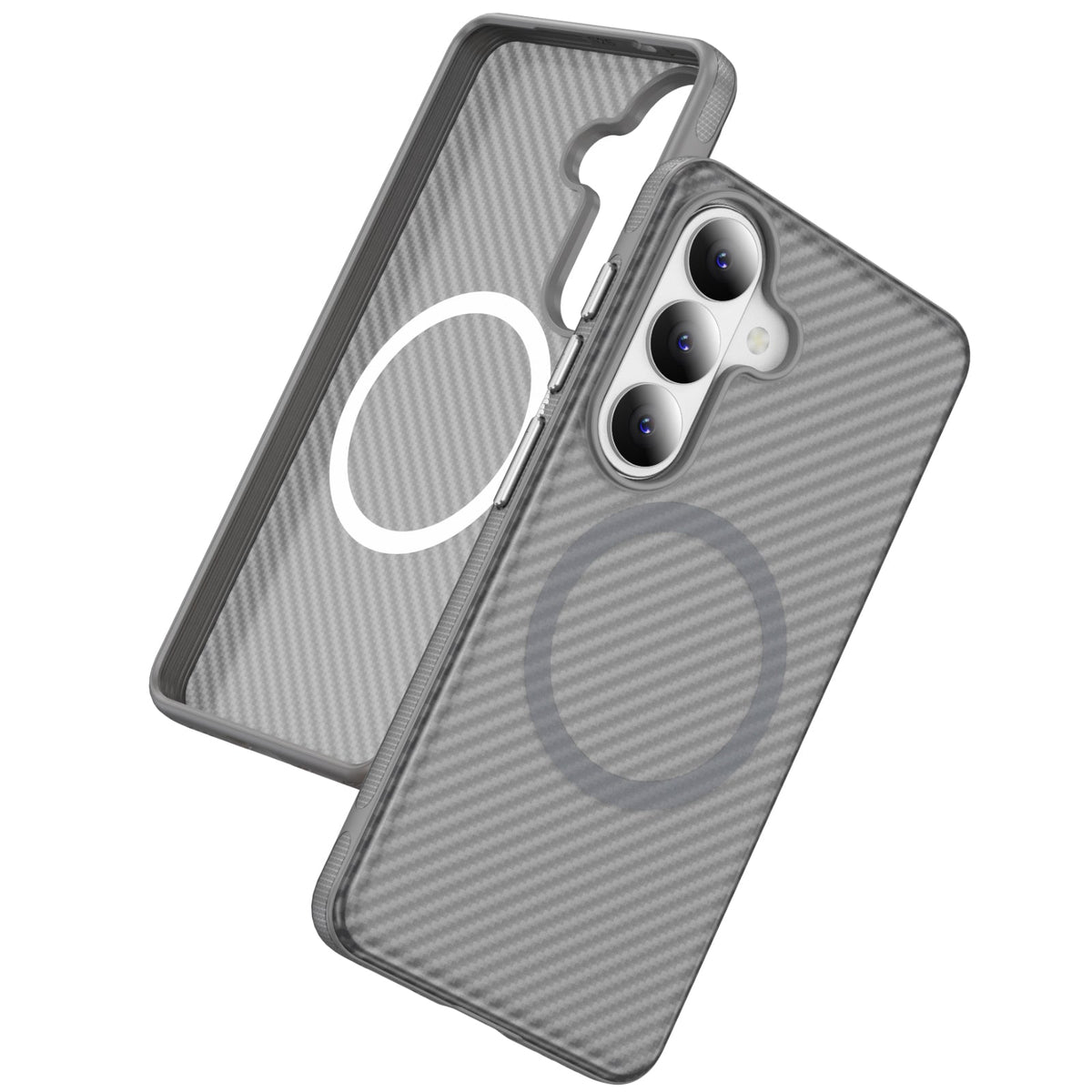 Samsung Galaxy S26 Plus Hoesje - Grijs - Carbon MagSafe Back Cover