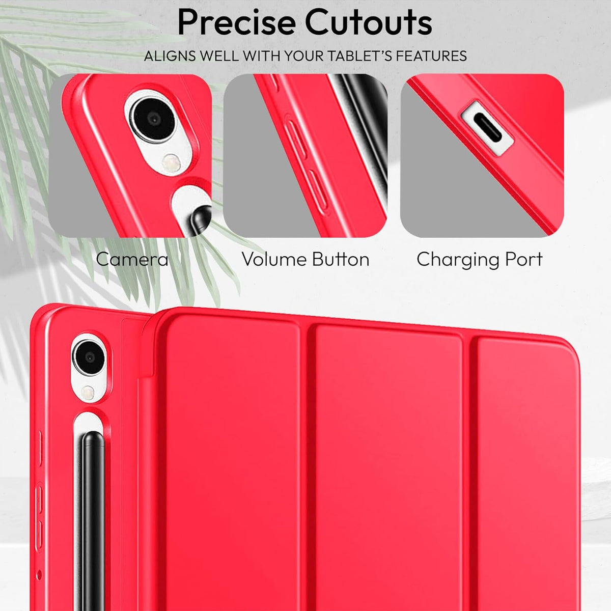 Samsung Galaxy Tab S10 Lite Tablethoes - Rood - Smart Cover
