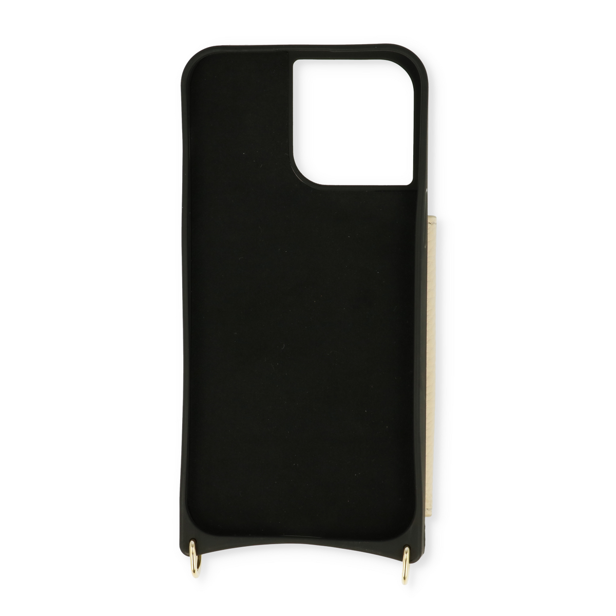 Apple iPhone 13 Pro Max Hülle - Beige - Luxus-Backcover mit Handykette und Reißverschluss