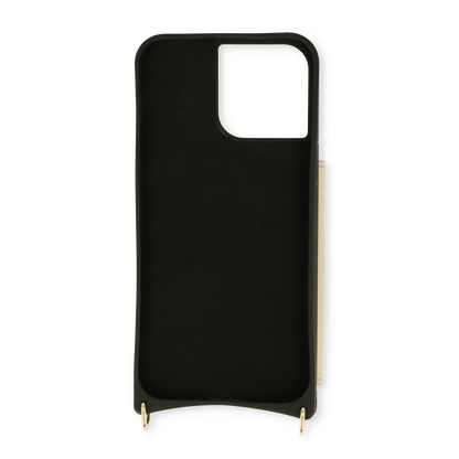 Apple iPhone 14 Hoesje - Beige - Luxe Back Cover met Telefoonkoord