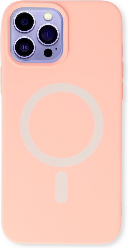Apple iPhone 13 Pro Hoesje - Roze - Siliconen MagSafe Back Cover