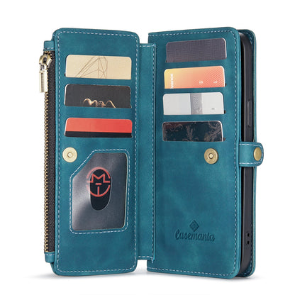 Apple iPhone 15 Plus Hoesje - Emerald Green - Luxe MagSafe Bookcase met Rits en Telefoonkoord