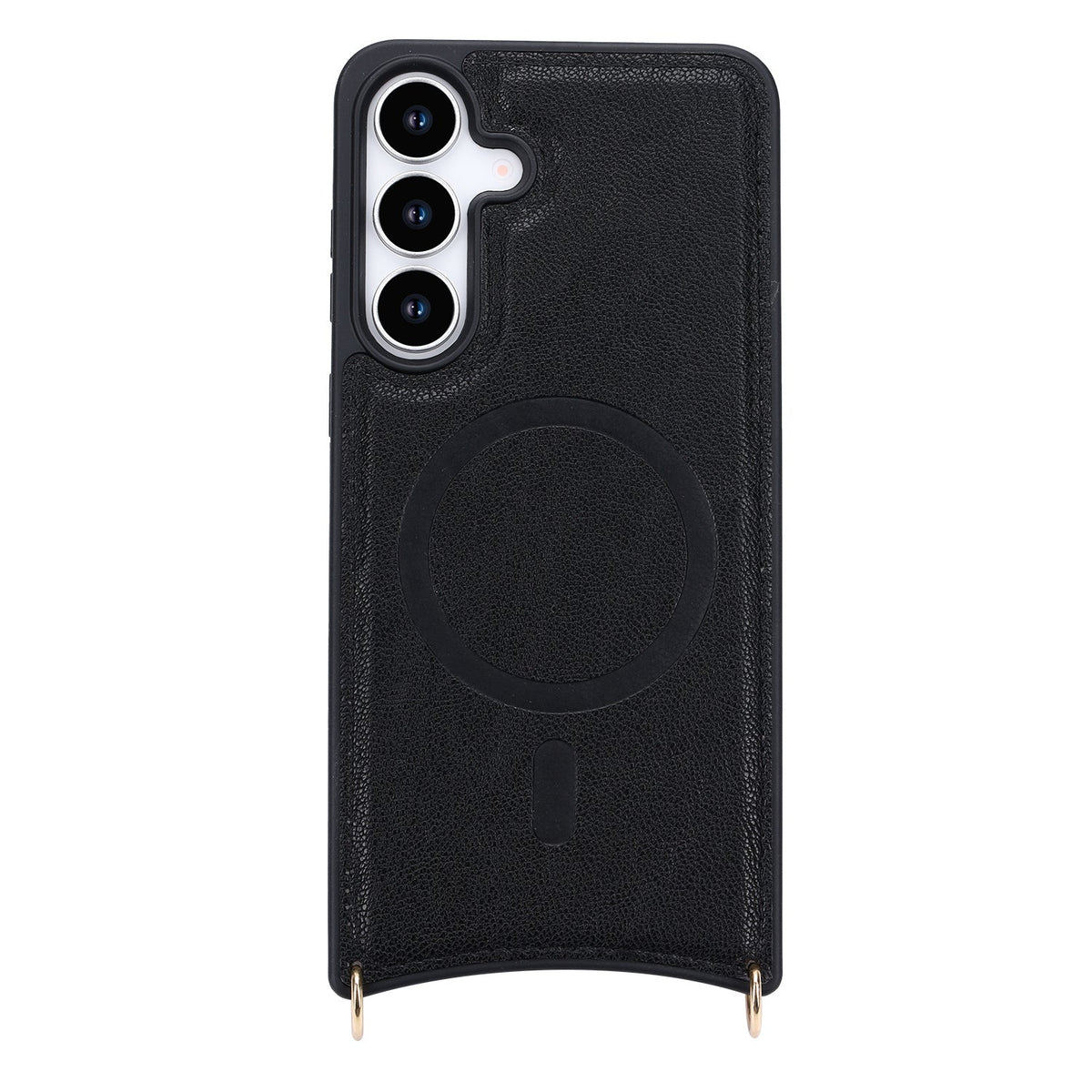 Samsung Galaxy S25 Hoesje - Zwart - CM Amsterdam Back Cover met Telefoonkoord