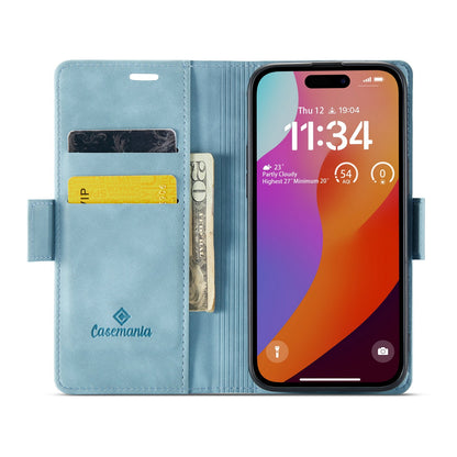 Apple iPhone 15 Pro Hoesje - Aqua Blue - Portemonnee MagSafe Bookcase
