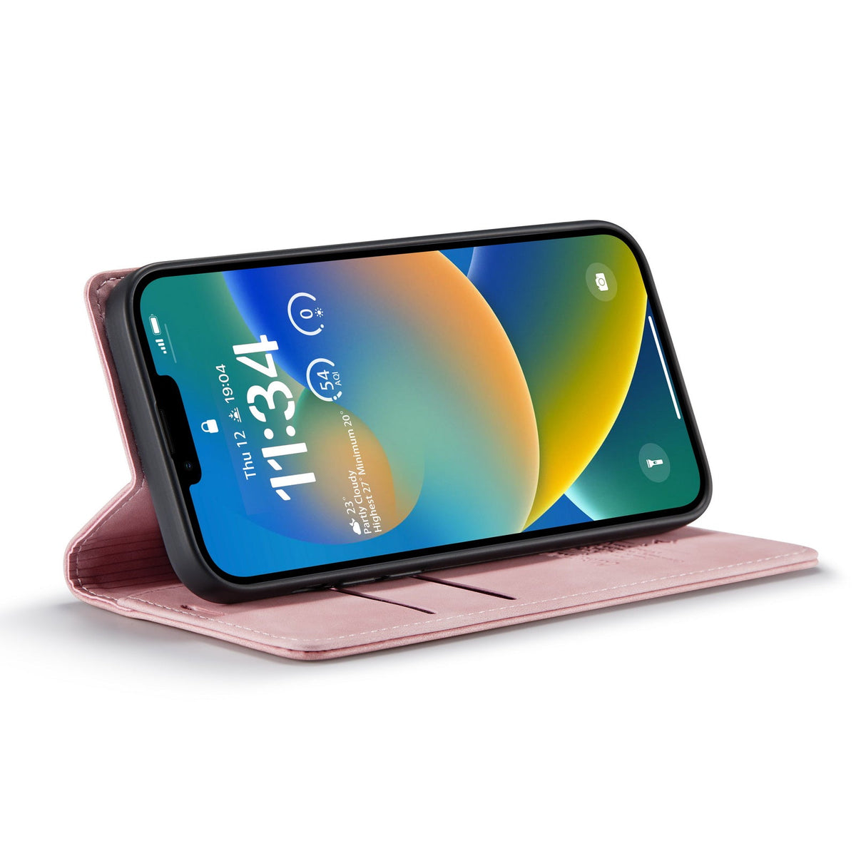 iPhone 15 Hoesje - Pale Pink - Dunne Bookcase