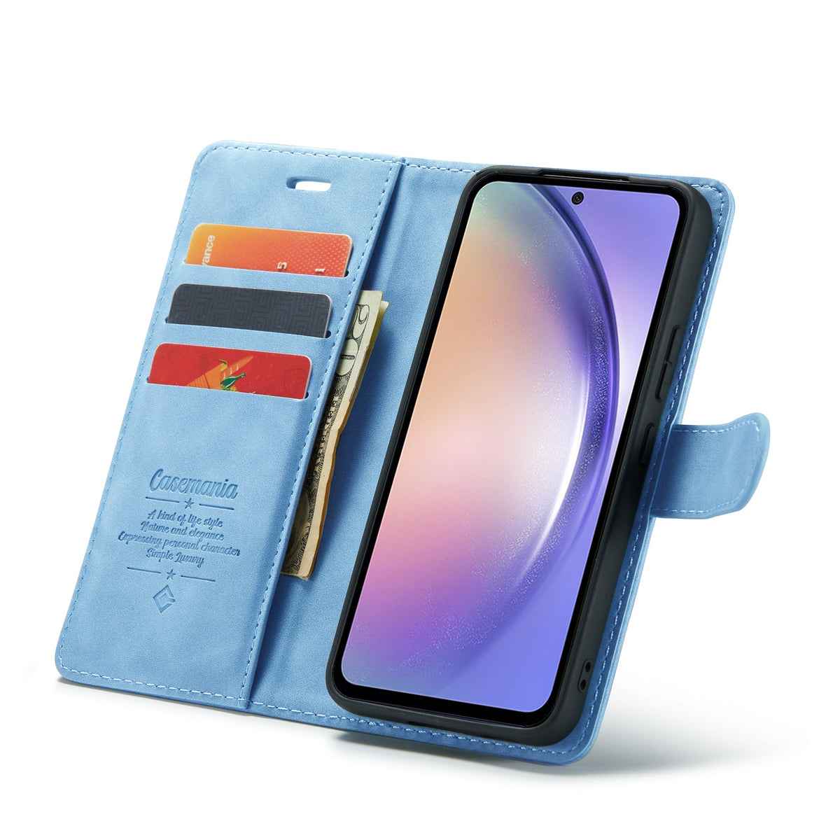 Samsung Galaxy S22 Ultra Hoesje - Sky Blue - 2 in 1 Bookcase