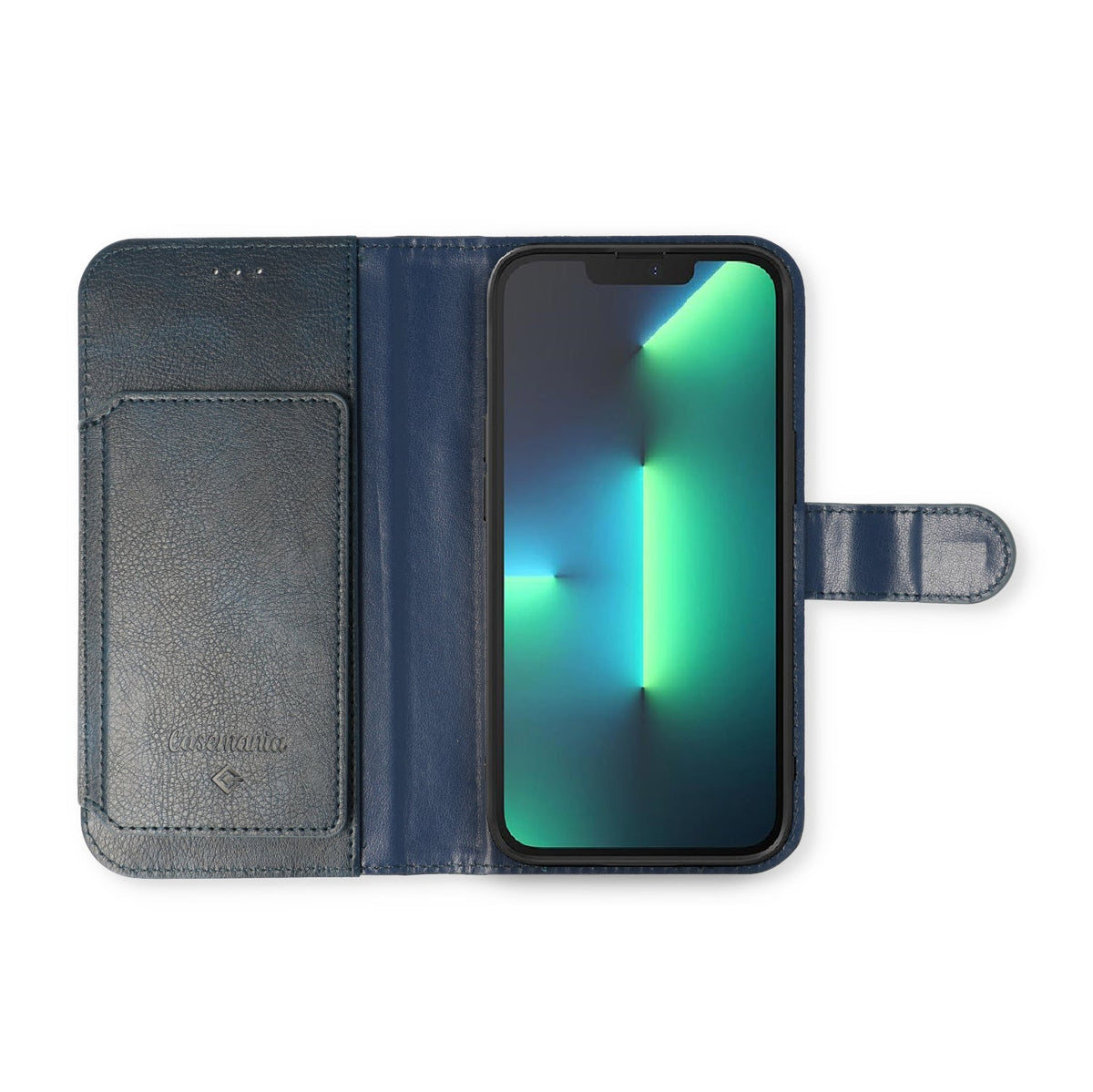 Apple iPhone 12 Case - Blue - 2-in-1 Wallet Case with 10 Card Slots
