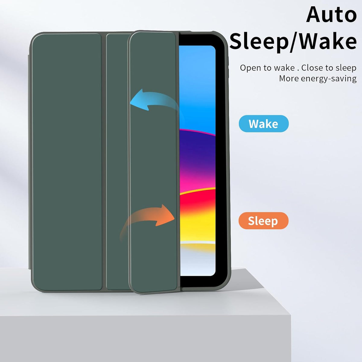 iPad A16 Tablethoes - Groen - Pen Slot Smart Cover