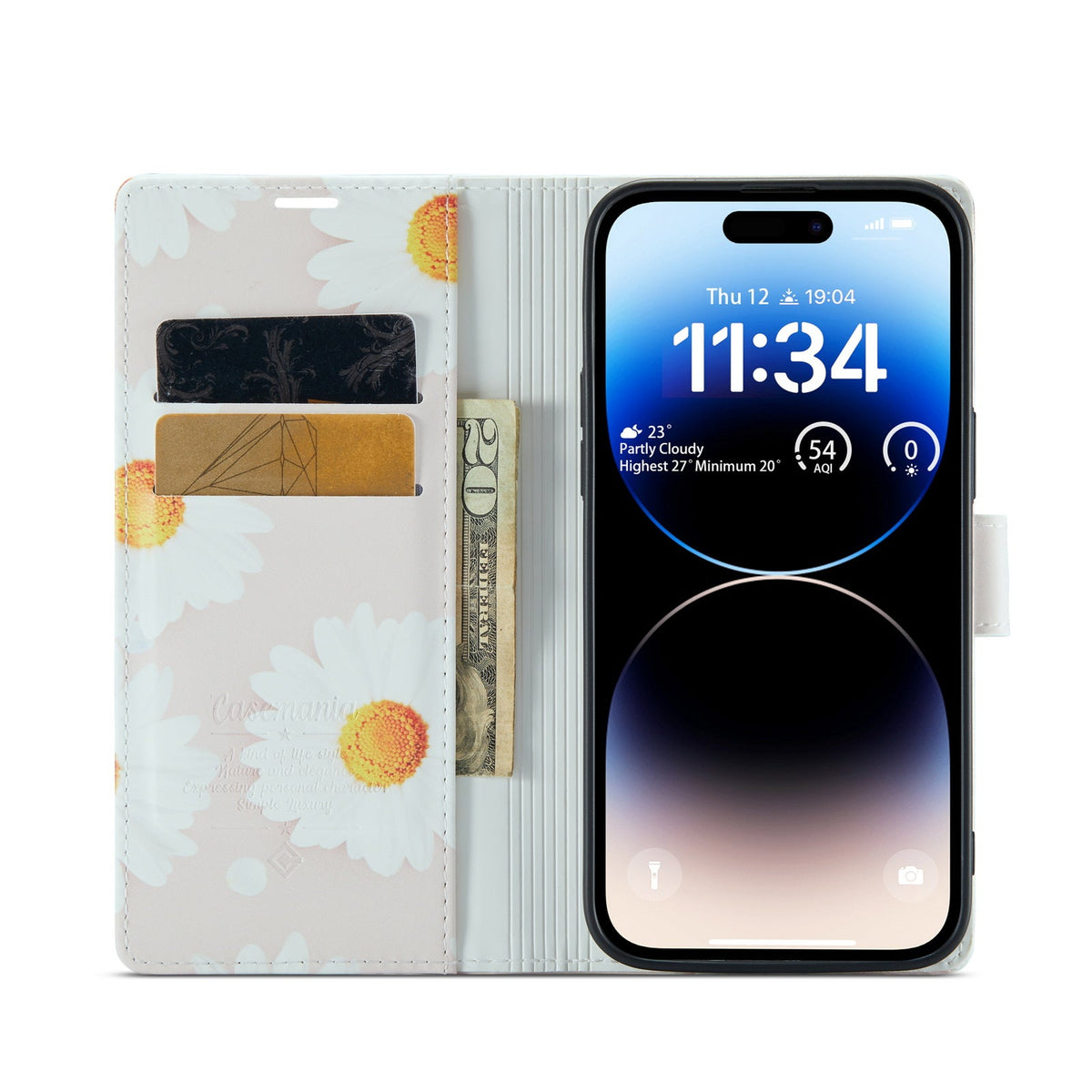 Apple iPhone 14 Pro Max Hoesje - Daisy - Print Bookcase