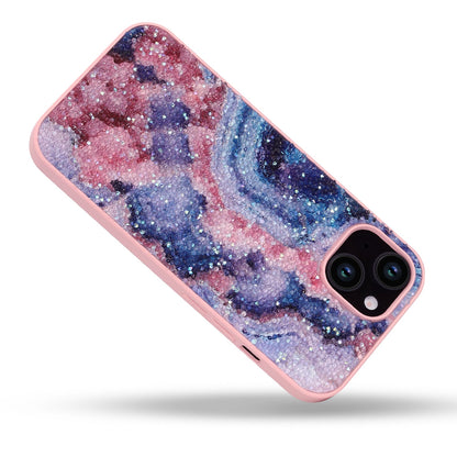 Apple iPhone 14 Hoesje - Nova - Diamant Marmer Glitter Back Cover