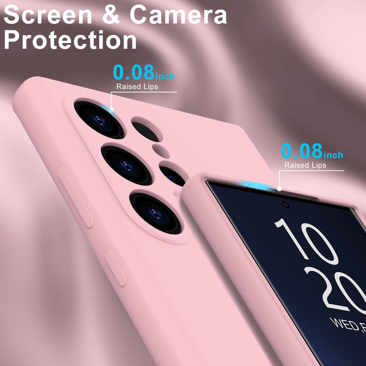 Samsung Galaxy S24 Ultra Hoesje - Zalm Roze - Liquid Siliconen Back Cover