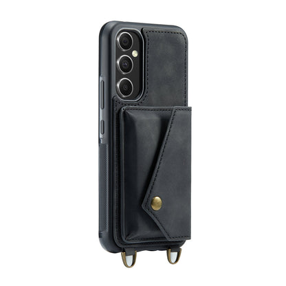 Samsung Galaxy S23 Plus Hoesje - Charcoal Gray - Luxe Back Cover met Telefoonkoord