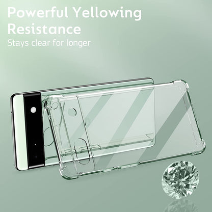 Google Pixel 6a Hoesje - Transparant - Anti-Shock Back Cover