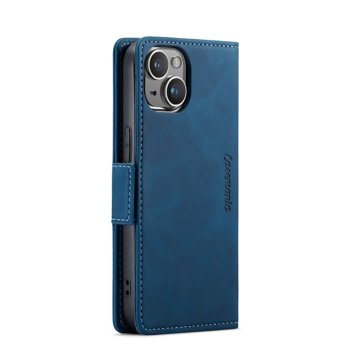Apple iPhone 15 Plus Hülle - Navy Blue - Portemonnaie-MagSafe-Klapphülle mit Kartenfach