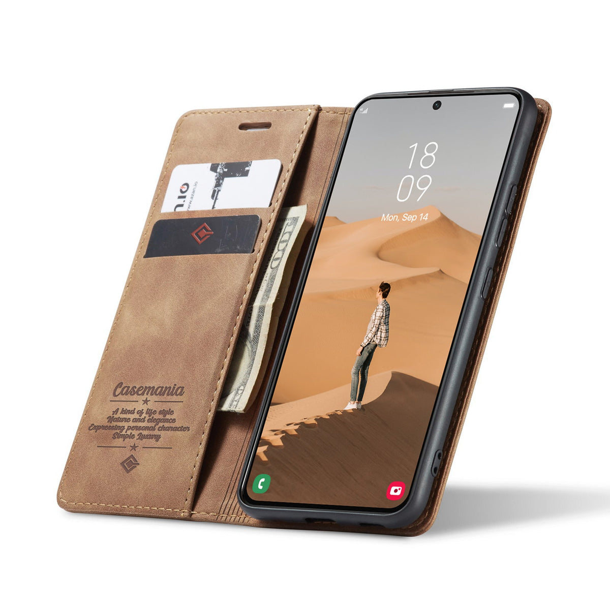 Samsung Galaxy S26 Ultra Case - Sienna Brown - Slim Wallet Case