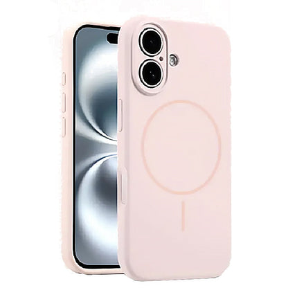 Apple iPhone 16 Hoesje - Roze - Liquid Siliconen MagSafe Back Cover