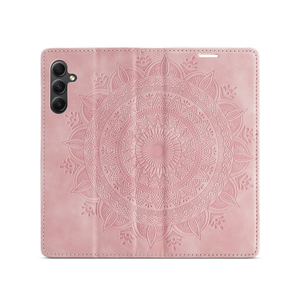 Samsung Galaxy S24 Hoesje - Pale Pink - Mandala Print Dunne Bookcase