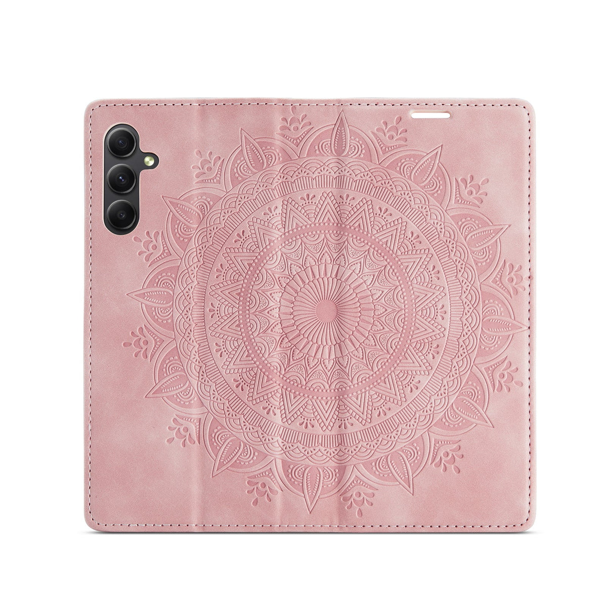 Samsung Galaxy A15 5G Hoesje - Pale Pink - Mandala Dunne Bookcase