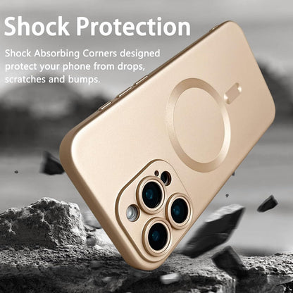 iPhone 16 Pro Max Hoesje - Goud - Matte Siliconen MagSafe Back Cover
